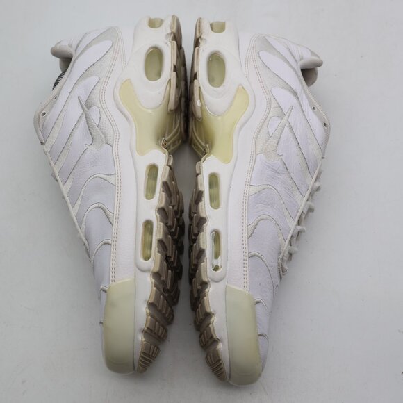 Nike Air Max Plus TN Men's 14 Triple White Metallic Silver Sneakers AJ2029-100 - Picture 8 of 11